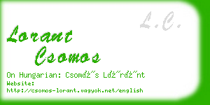 lorant csomos business card